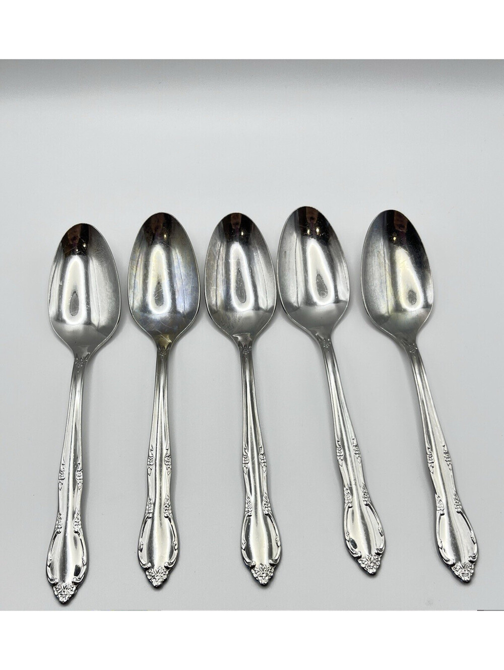 Oneida Mansion Park Stainless Flatware 5 pcs Teaspoons 3038.9